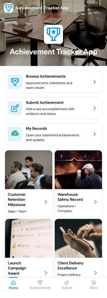 Achievement Tracker App Template