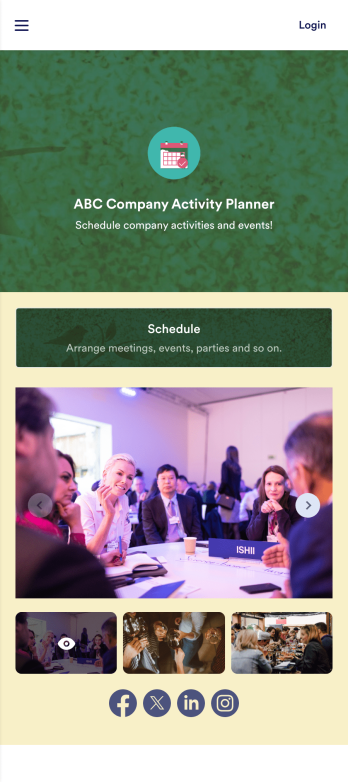 Activity Schedule App Template