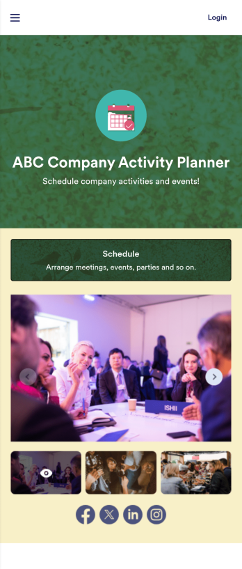 Activity Schedule App Template