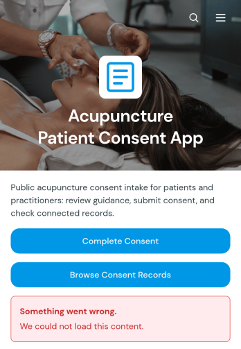 Acupuncture Patient Consent App Template