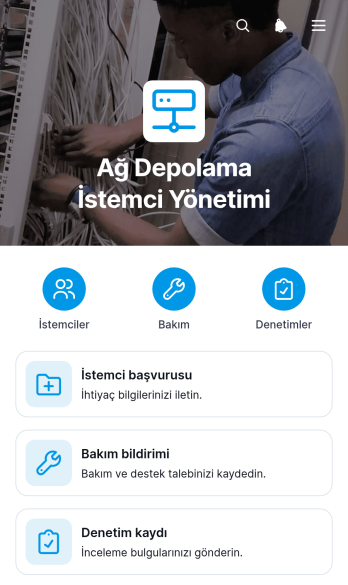 Ağ Depolama İstemci Yönetimi Uygulama Șablonu