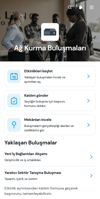 Ağ Kurma Buluşması Uygulama Șablonu