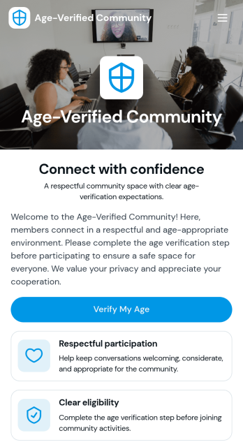 Age-Verified Community App Template