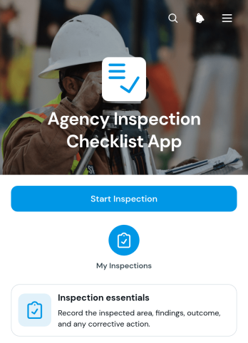 Agency Inspection Checklist App Template