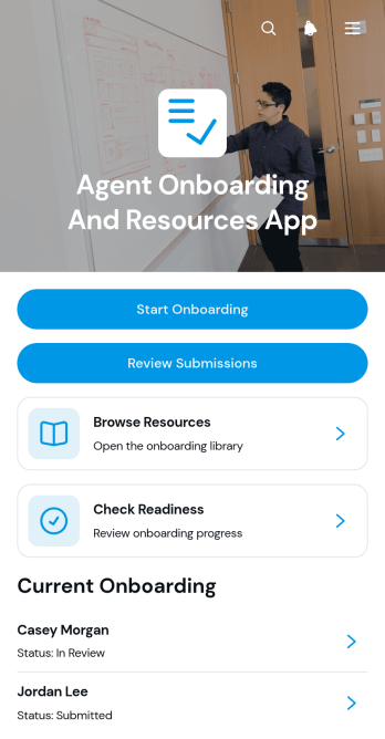 Agent Onboarding And Resources App Template