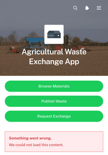 Agricultural Waste Exchange App Template