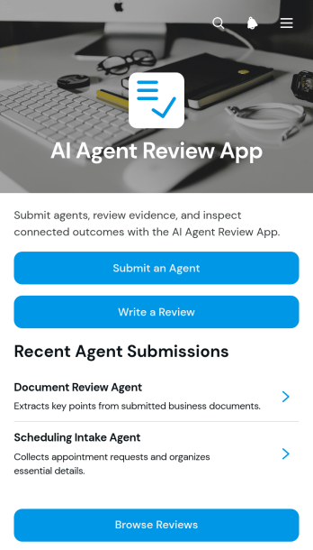 AI Agent Review App Template