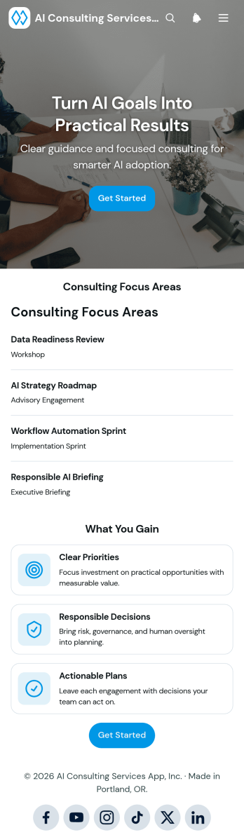 AI Consulting Services App Template