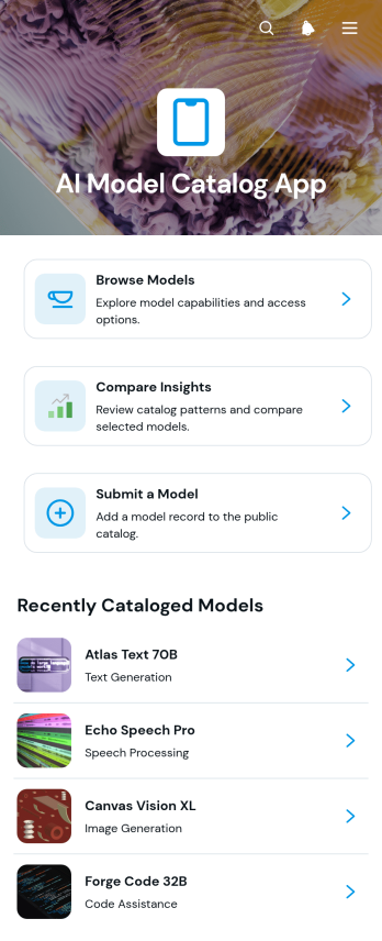 AI Model Catalog App Template