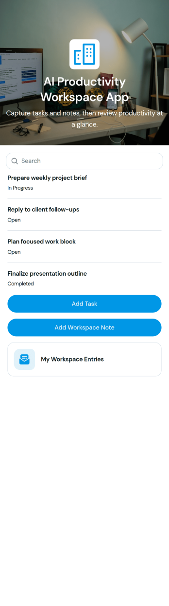AI Productivity Workspace App Template