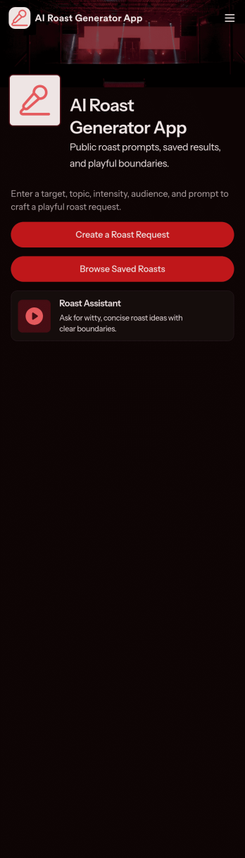 AI Roast Generator App Template