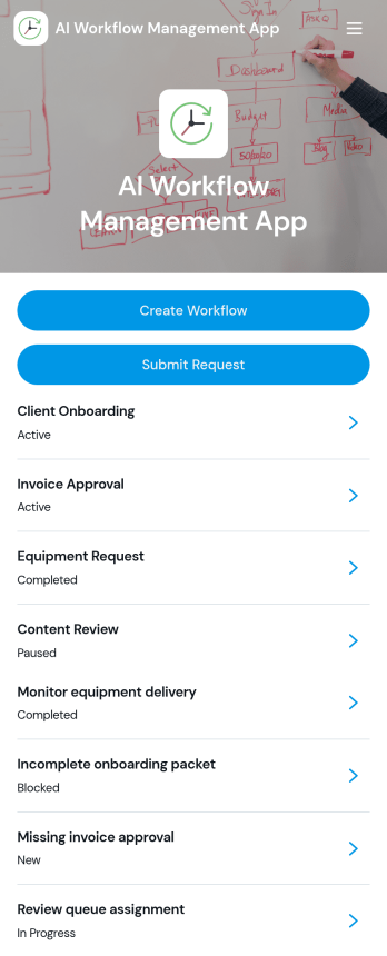 AI Workflow Management App Template