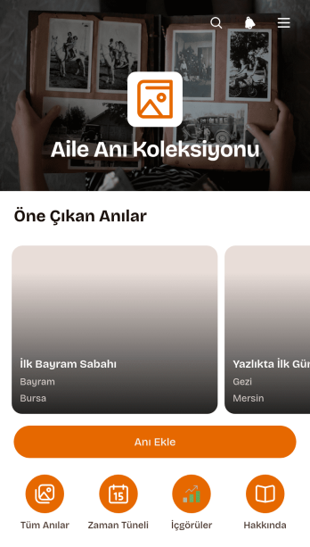 Aile Anıları Toplama Uygulama Șablonu