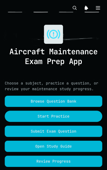 Aircraft Maintenance Exam Prep App Template