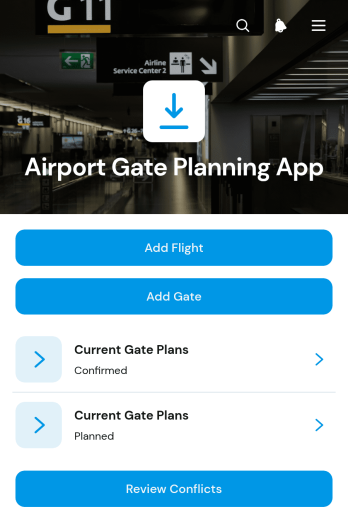Airport Gate Planning App Template