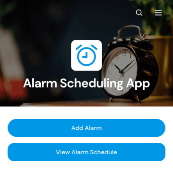 Alarm Scheduling App Template