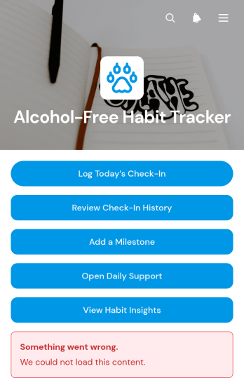 Alcohol-Free Habit Tracker App Template