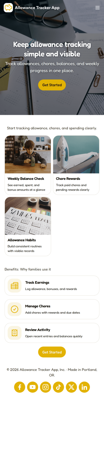 Allowance Tracker App Template