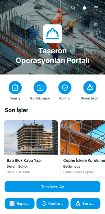 Alt Yüklenici Operasyonları Portalı Uygulama Șablonu