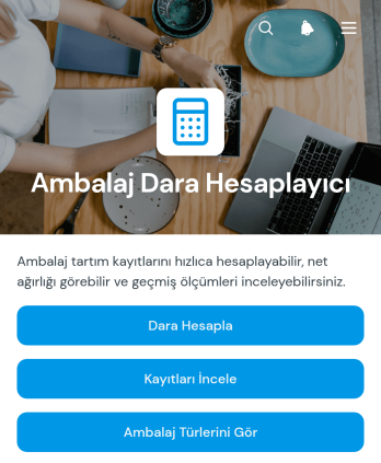 Ambalaj Dara Hesaplama Uygulama Șablonu