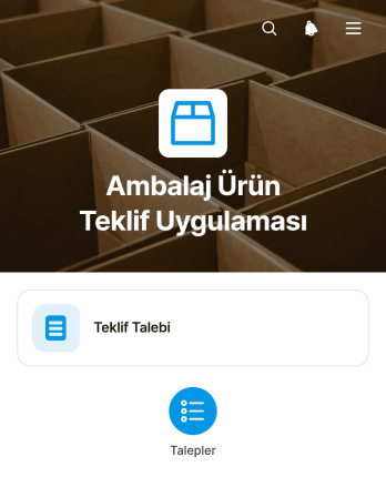 Ambalaj Ürünü Teklif Uygulama Șablonu