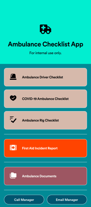 Custom Ambulance Checklist App