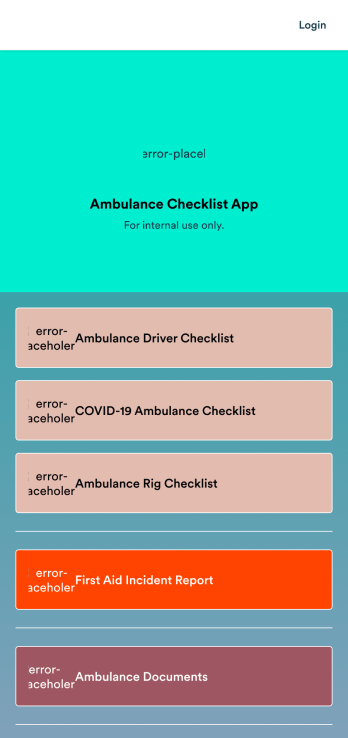 Ambulance Checklist App Template
