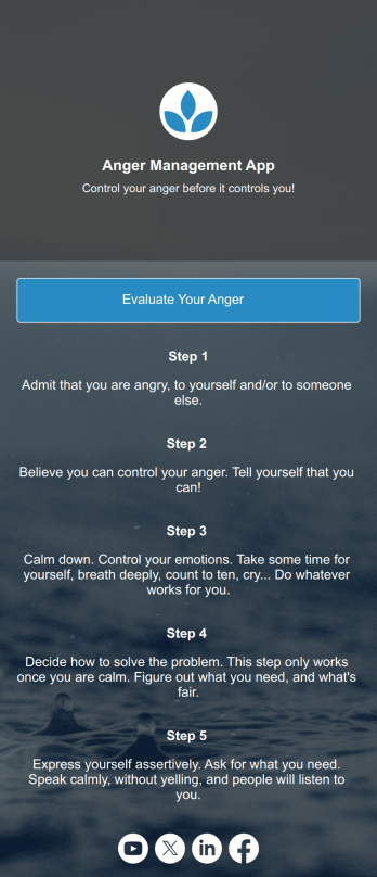 Anger Management App Template