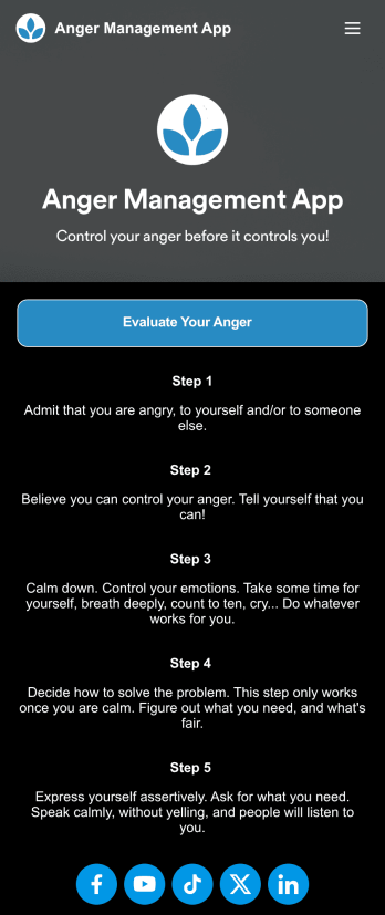 Anger Management App Template