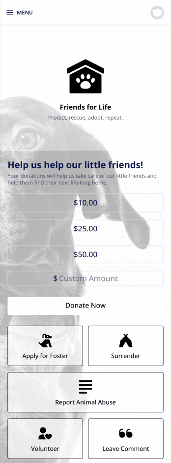 Animal Rescue App Template