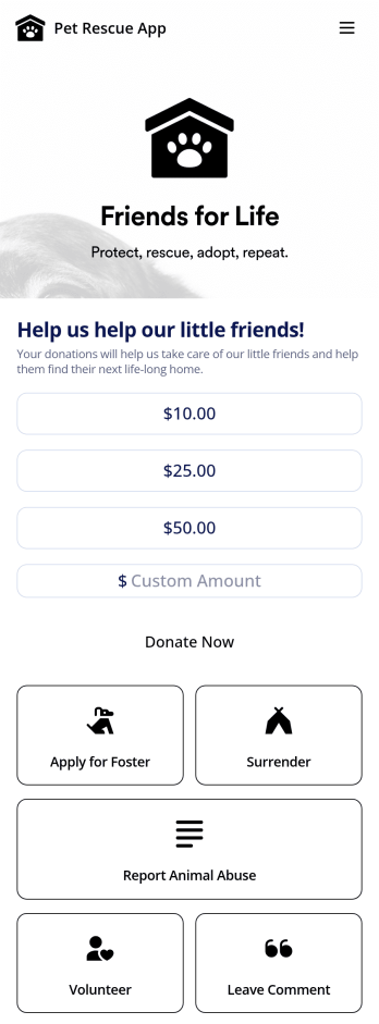 Animal Rescue App Template