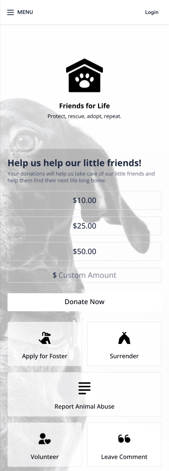 Animal Rescue App Template