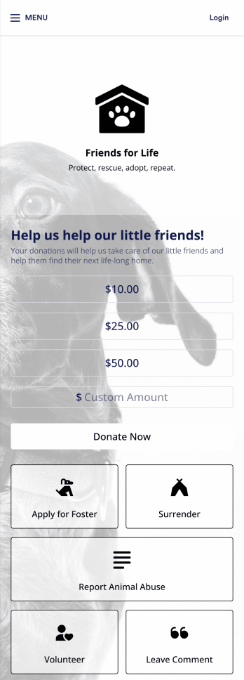 Animal Rescue App Template