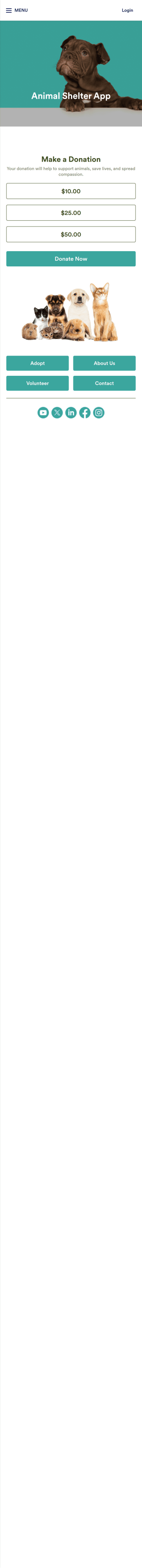 Animal Shelter App Template