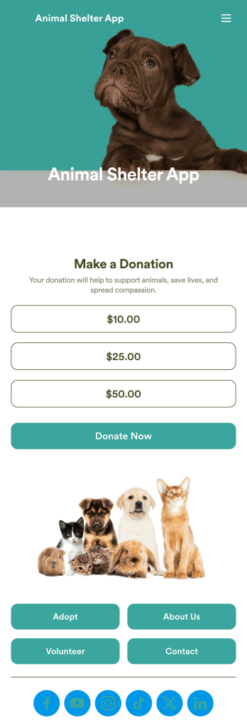 Animal Shelter App Template