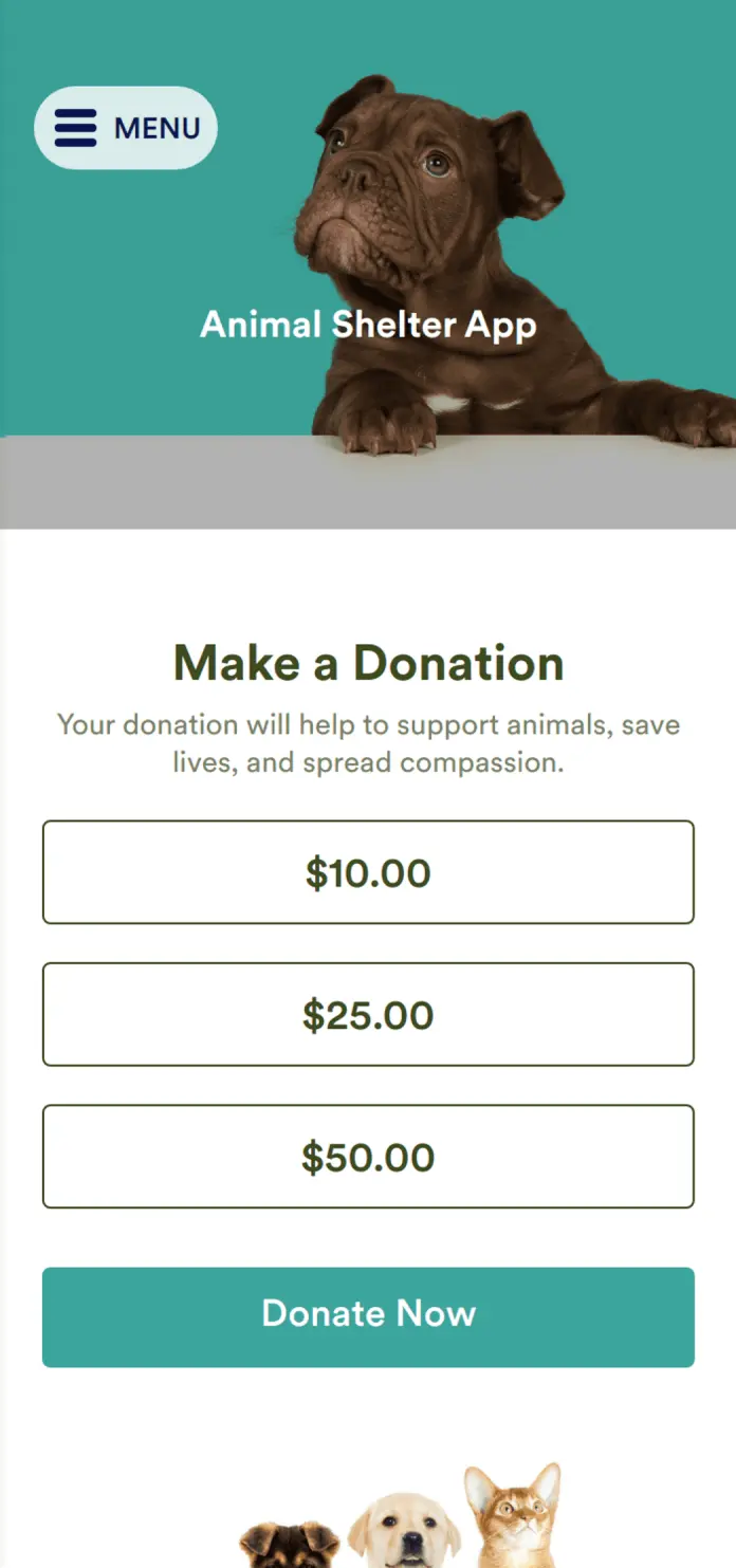 Animal Shelter App