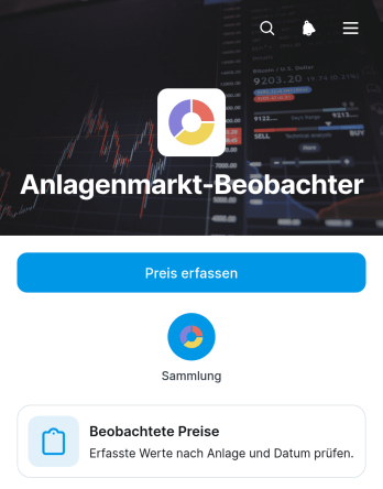 Anlagenmarkt-Beobachtungs-App