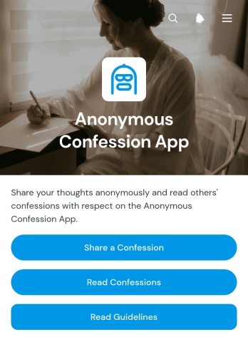 Anonymous Confession App Template