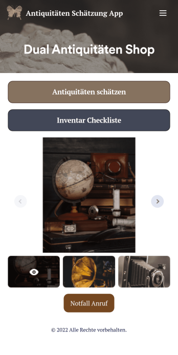 Antiquitäten Schätzung App