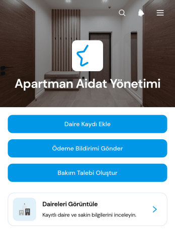Apartman Aidat Yönetimi Uygulama Șablonu