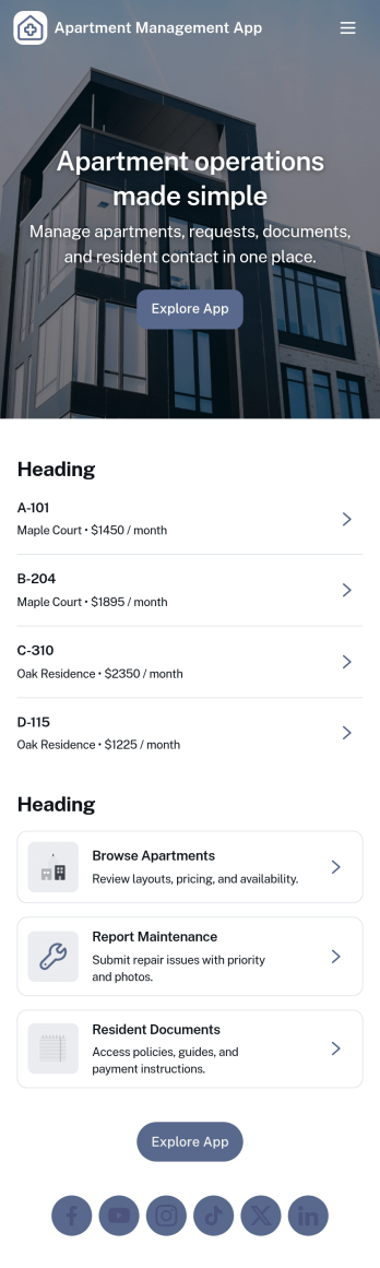 Apartment Management App Template