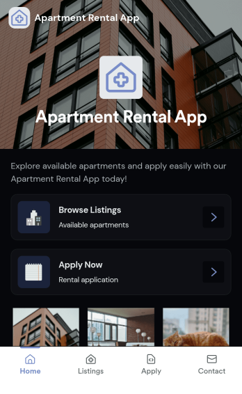 Apartment Rental App Template