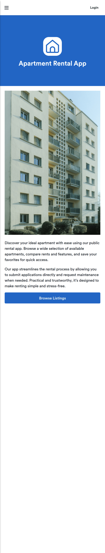 Apartment Rental App Template