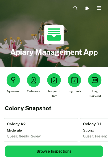 Apiary Management App Template