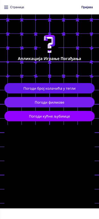 Апликација Игре Погађање