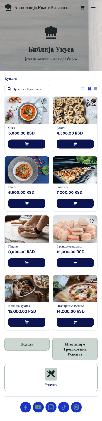 Aпликација Књига Рецепата