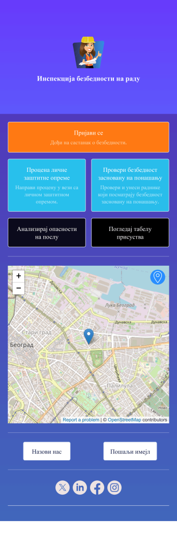 Апликација за Безбедност Радне Зоне Template