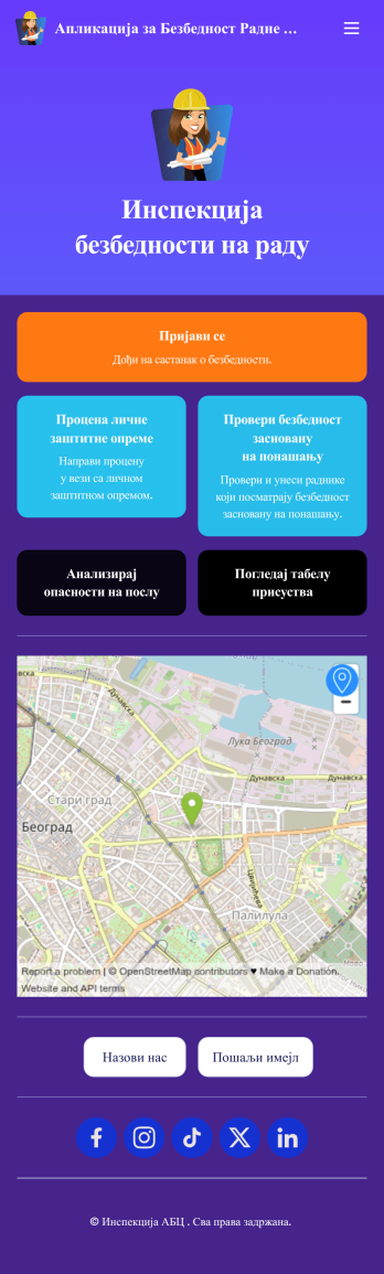 Апликација за Безбедност Радне Зоне
