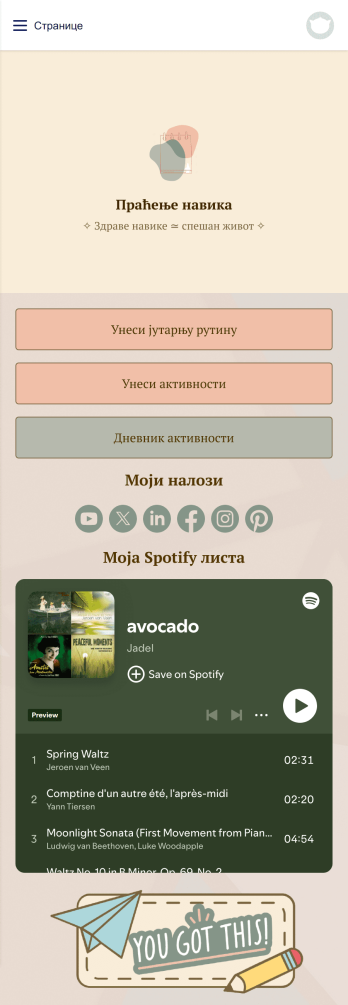 Апликација за Праћење Навика Template