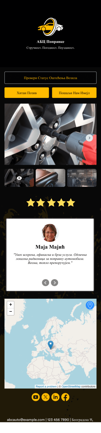 Апликација за Процену Оштећења Аутомобила Template